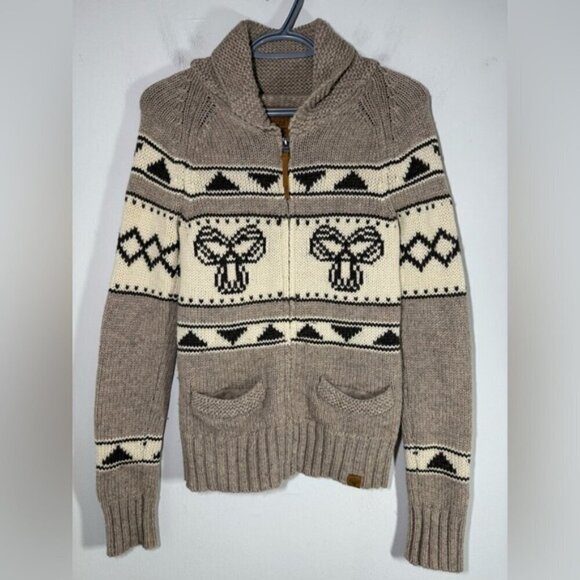 Aritzia TNA 100% Lambwool Full Zip Sweater size S - Picture 2 of 7